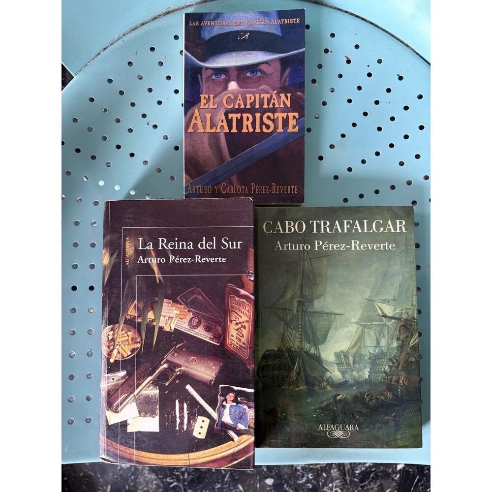 Arturo Perez-Reverte Spanish Book Lot 3 El Capitan Alatriste Reina Sur Cabo War